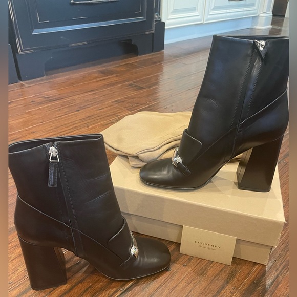 NWT Burberry Brabant black leather boots size EU 39 / 8 - Picture 5 of 11